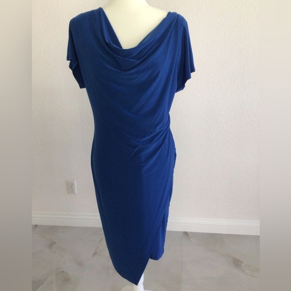 Jones New York Asymmetrical Blue Dress - Picture 1 of 6